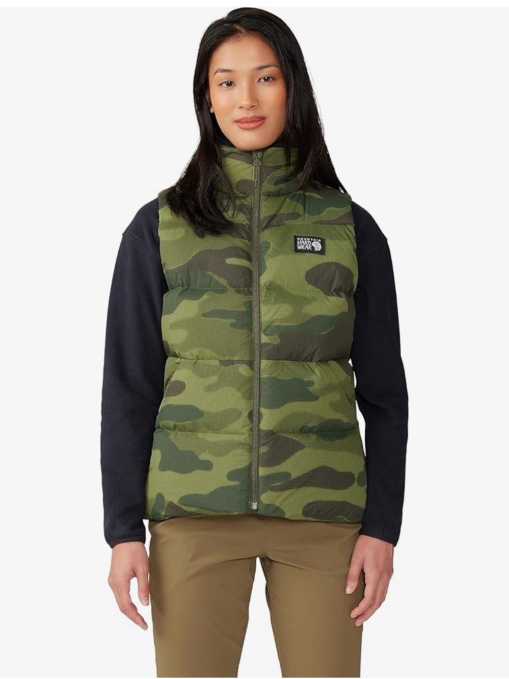 Mountain Hardwear Camouflage Green Puffer Vest